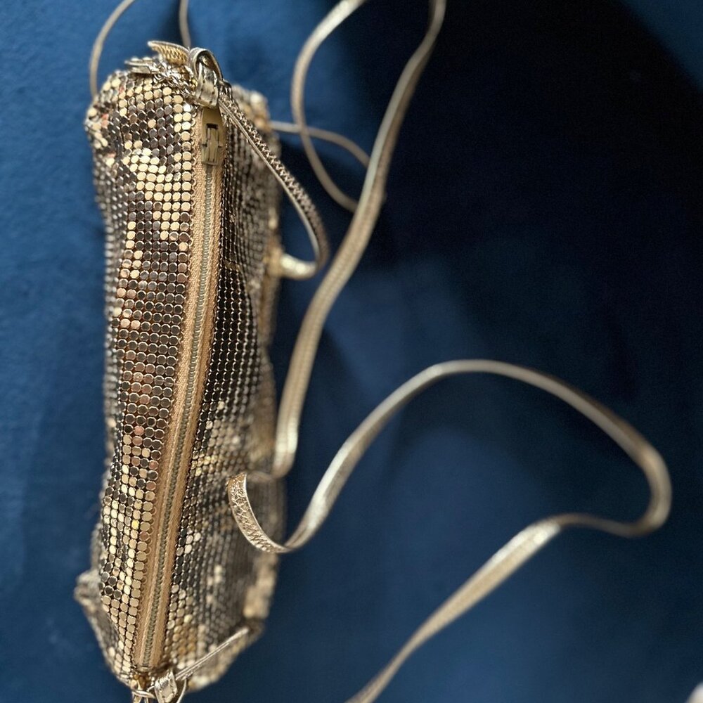Whiting & Davis Vintage Gold Cocktail Purse